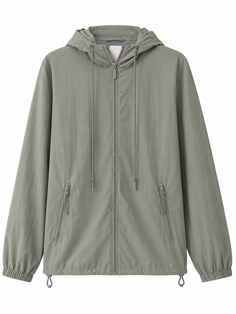 Italic Lightweight Hooded Zip Jacket Sage Green Size M